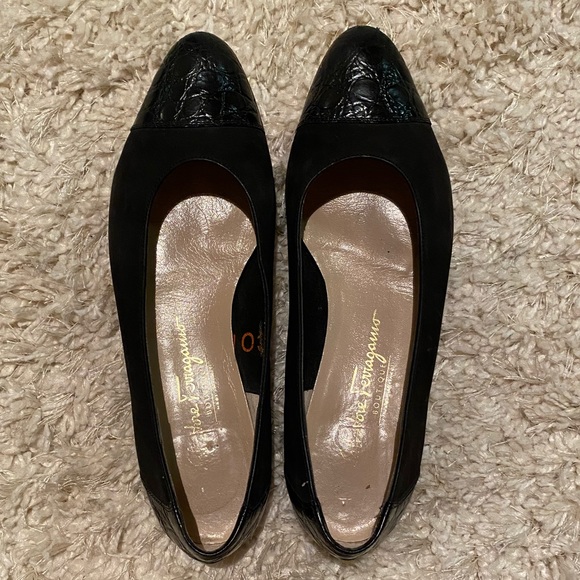 Salvatore Ferragamo black flats size 9 - Vintage - Picture 4 of 12